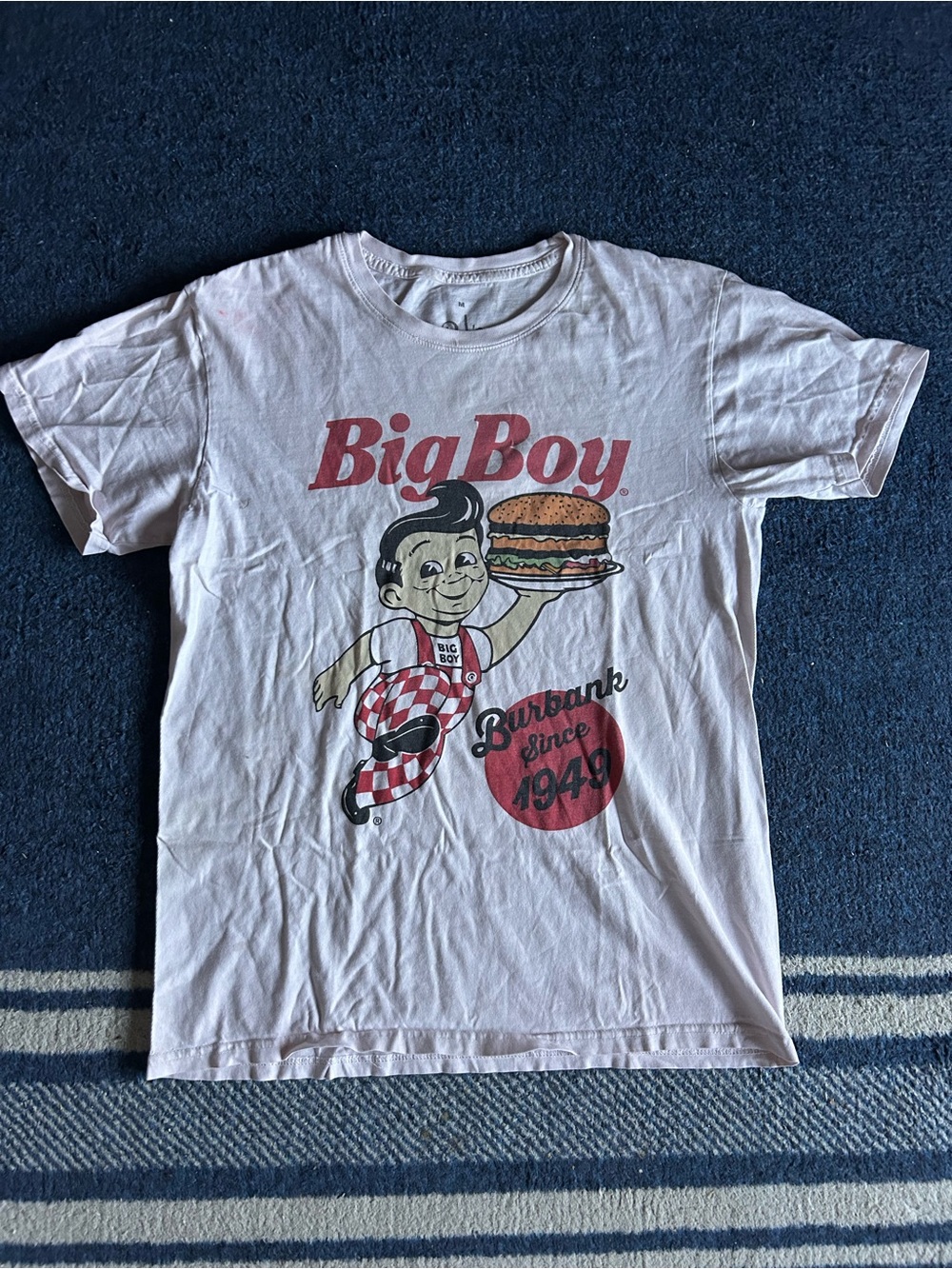 Short Sleeve Graphic Tee - White with Red Print